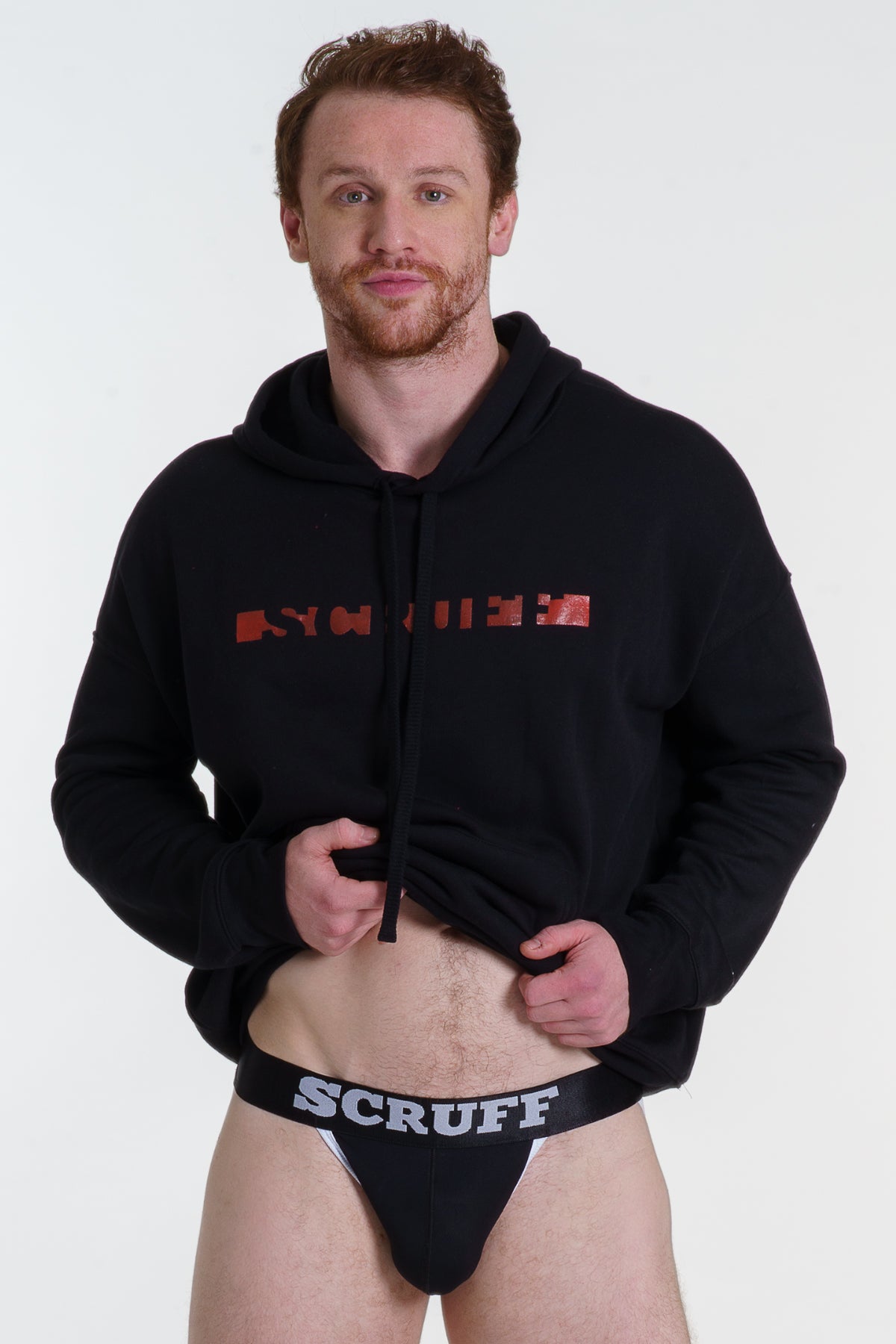 Strip Logo Hoodie Black