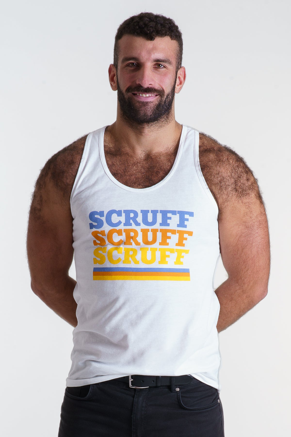 Camiseta sin mangas con triple logotipo - Blanco