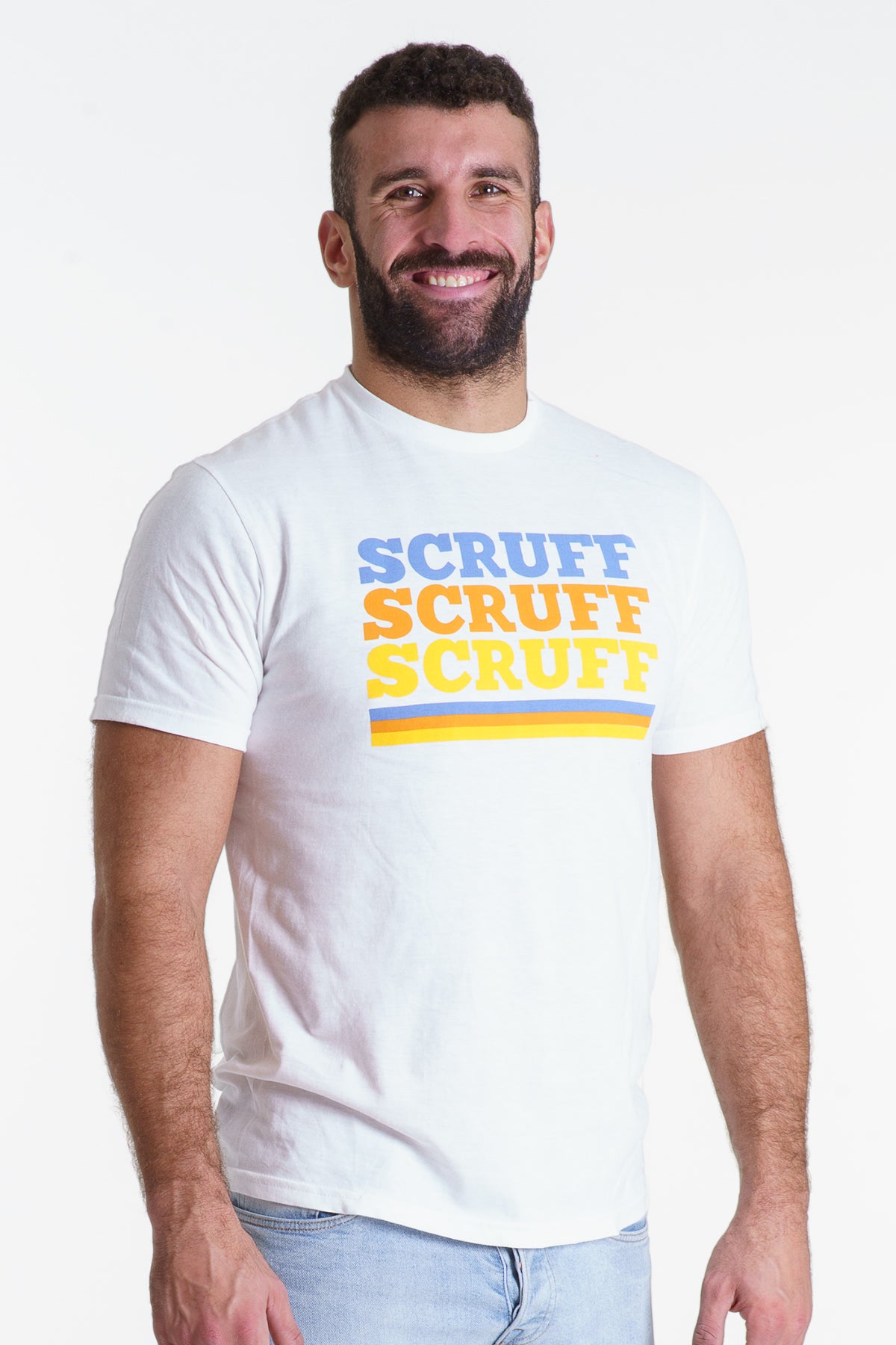 Camiseta con logo triple - Blanco