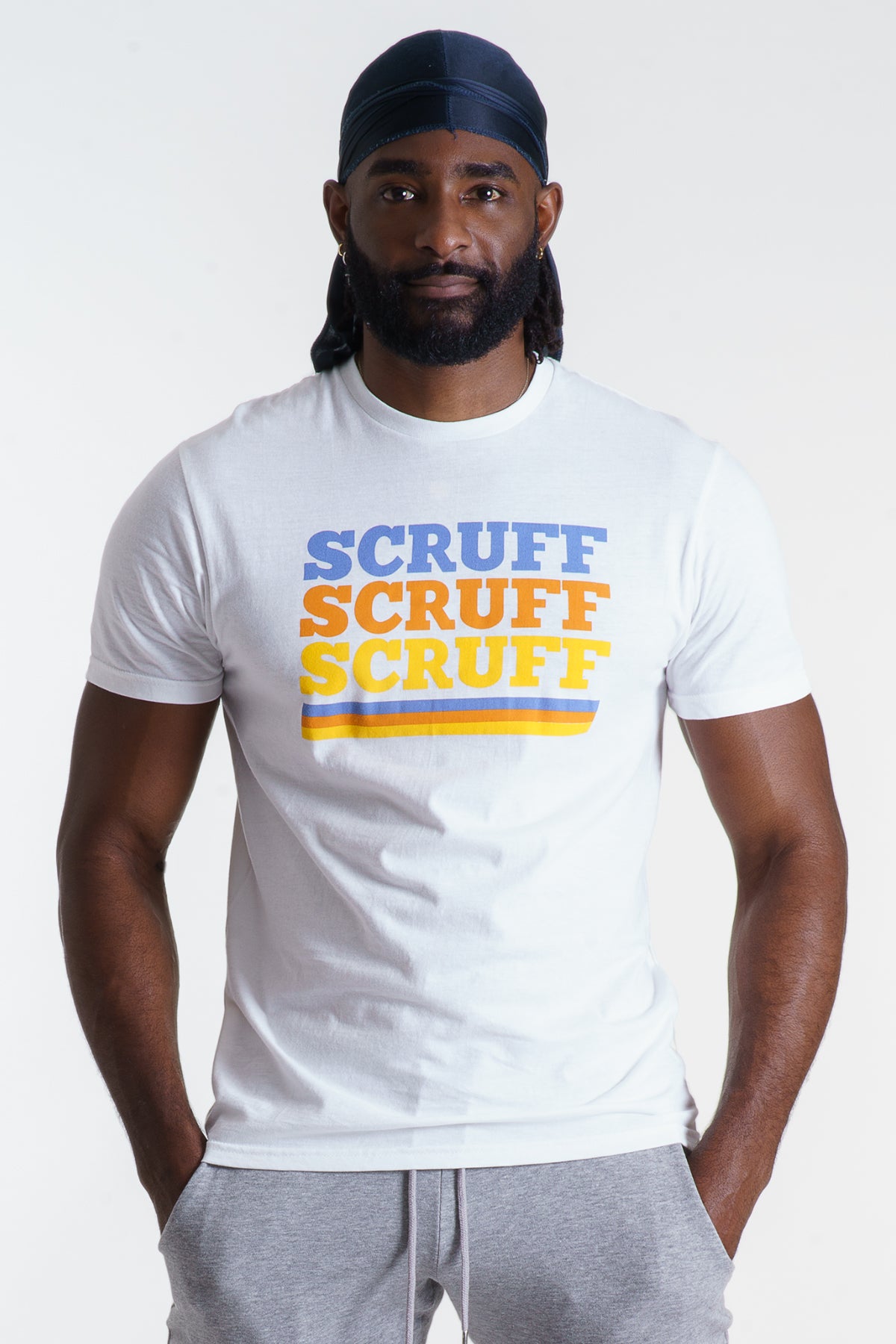 Camiseta con logo triple - Blanco