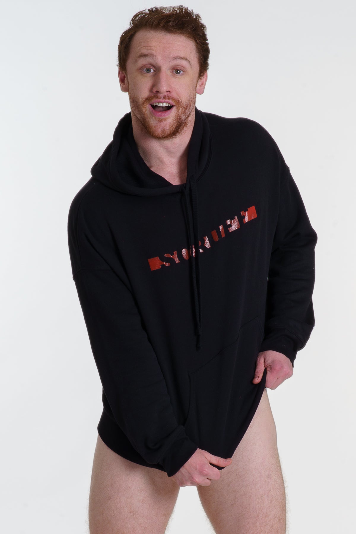 Strip Logo Hoodie - Black