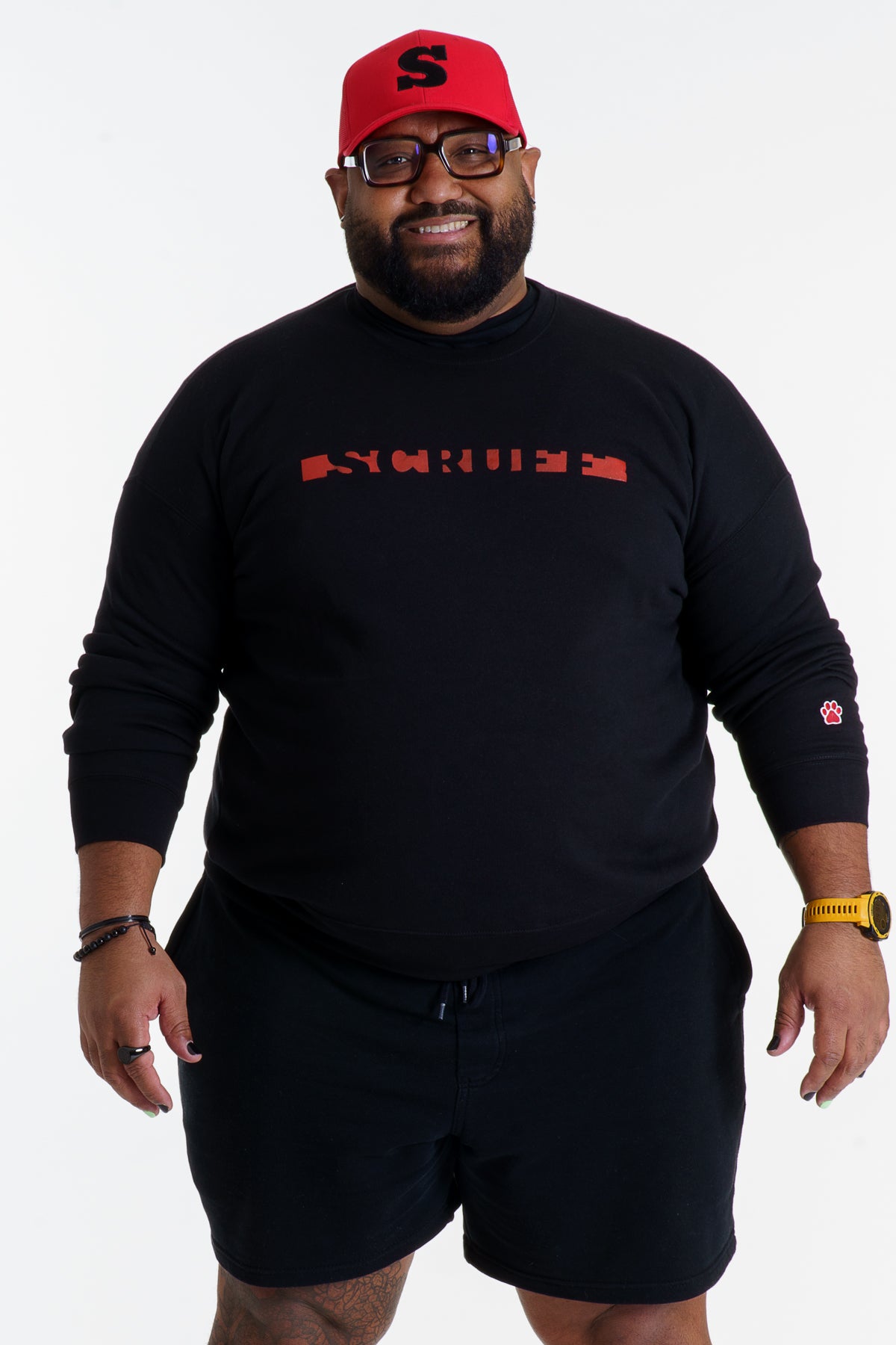 Strip Logo Sweater - Black