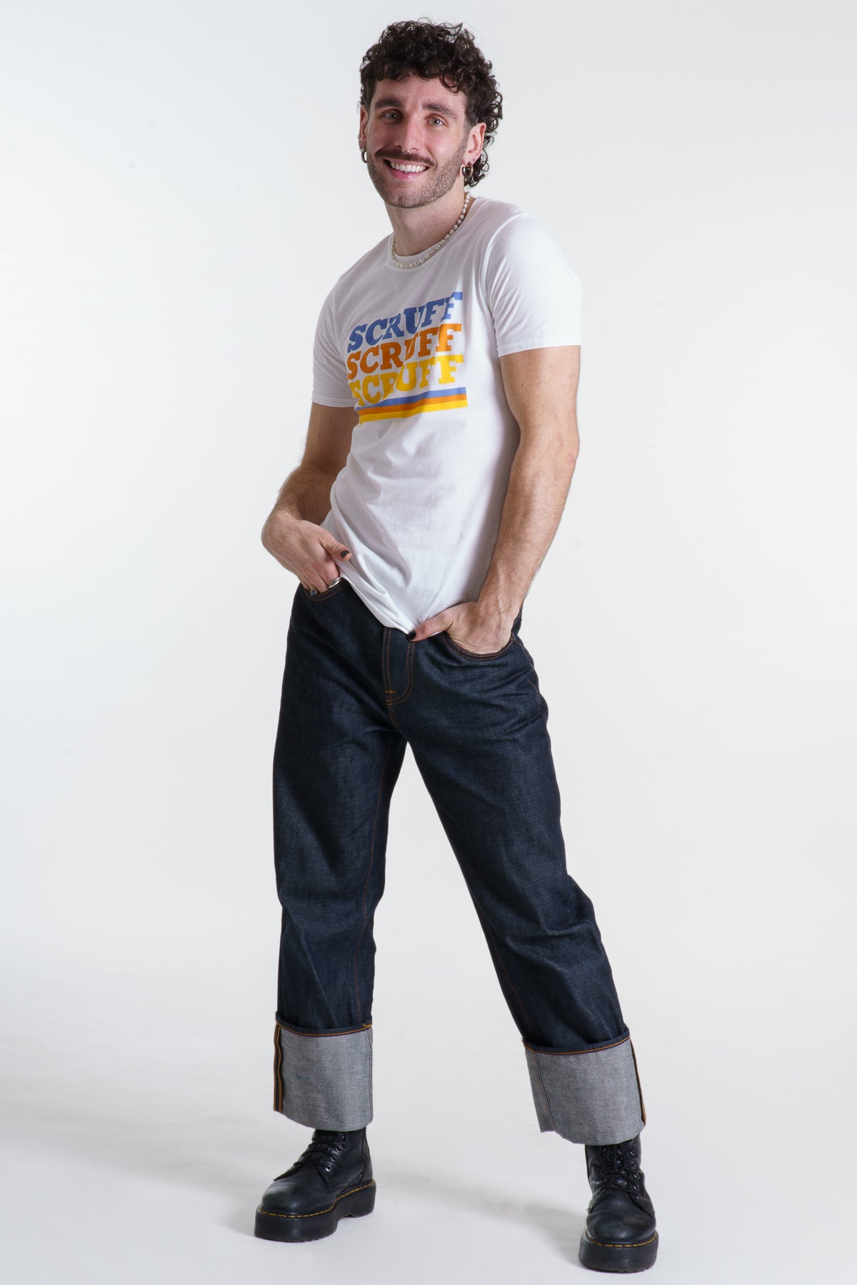 Camiseta con logo triple - Blanco