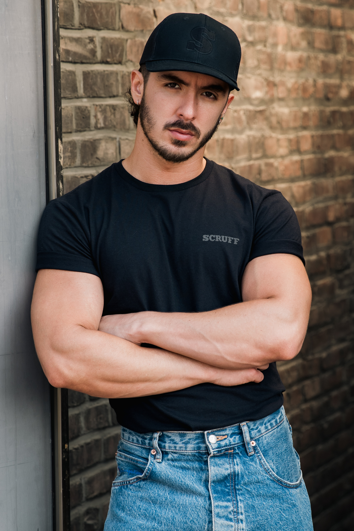 Black on Black small logo T-shirt